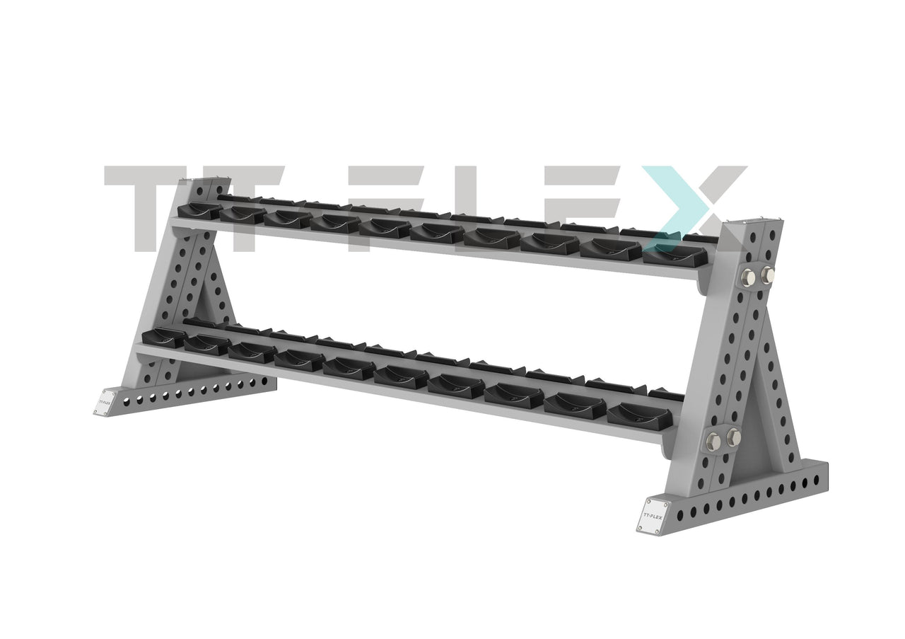 2-Tier 10-Pair Dumbbell Rack